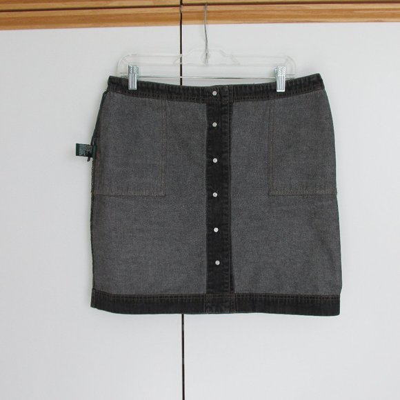 Lauren Jeans Co LRL Button-up Dark Wash Mini Skirt - Picture 7 of 10